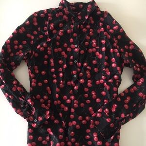 J. Crew Popover Cherry Shirt